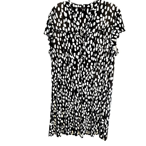 Cocomo XL Black Women's Short Sleeve Maxi BOHO Dress Miss Size 16 18 Extra Large - Picture 2 of 5